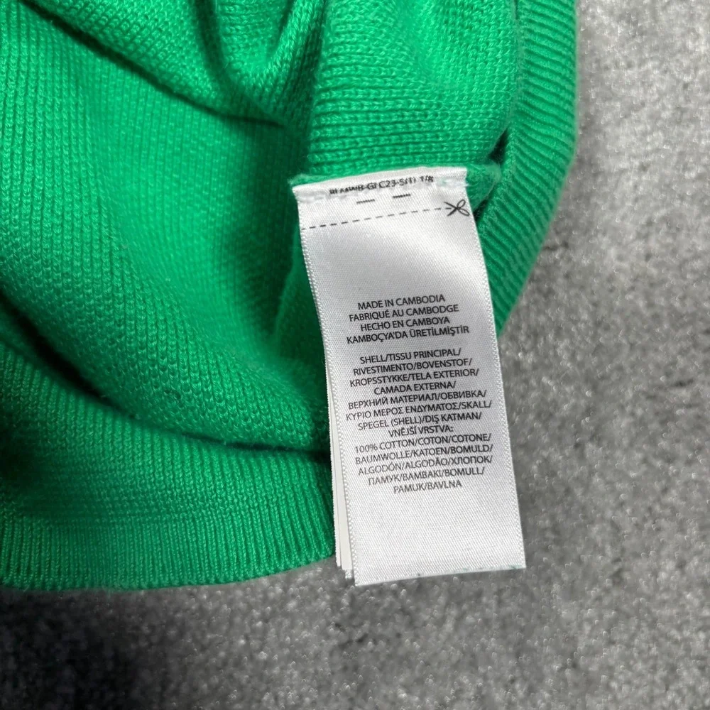 Polo Ralph Lauren Sweater Mens Small Green Pima Cotton Textured Knit Crewneck